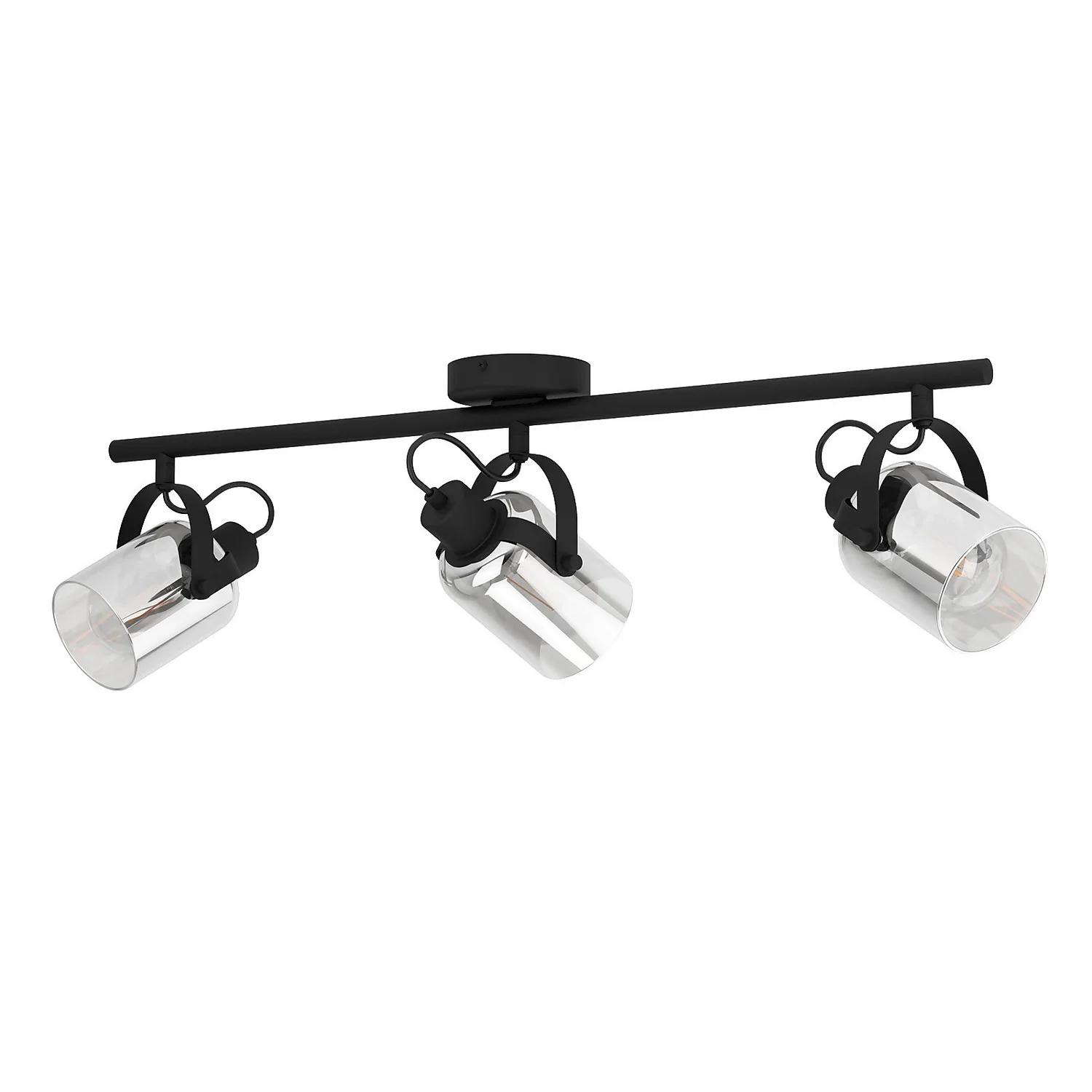 Eglo Berregas 3 Lamp Spotlight - Black & Transparent Eglo Berregas 3 Lamp Spotlight - Black & Transparent -Home Lighting Store 14302948 1555038223020989