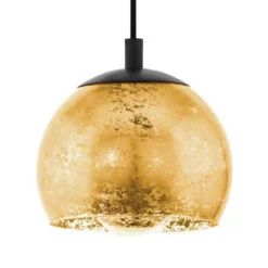 Eglo Albaraccin Pendant Ceiling Light - Black & Gold -Home Lighting Store 14302950 1565038223013150