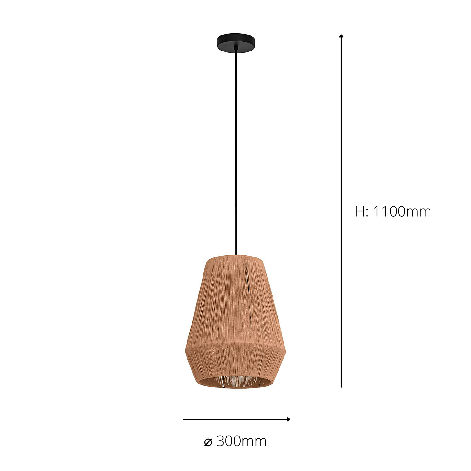 Eglo Alderney Pendant Ceiling Light - Black & Natural Eglo Alderney Pendant Ceiling Light - Black & Natural -Home Lighting Store 14302952 1055038223342604