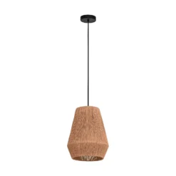 Eglo Alderney Pendant Ceiling Light - Black & Natural 3 Eglo Alderney Pendant Ceiling Light - Black & Natural -Home Lighting Store 14302952 1475038223172111