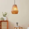 Eglo Alderney Pendant Ceiling Light - Black & Natural -Home Lighting Store 14302952 3915038223131026