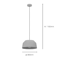 Eglo Contrisa Pendant Ceiling Light - Light Grey -Home Lighting Store 14302954 2105038224349023