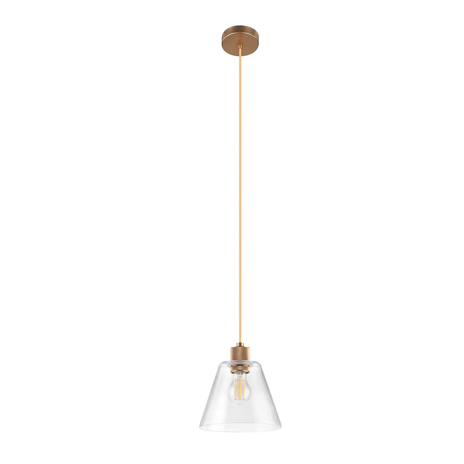 Eglo Copley Pendant Ceiling Light - Soft Gold & Clear Eglo Copley Pendant Ceiling Light - Soft Gold & Clear -Home Lighting Store 14302957 1585038223928690