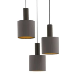 Eglo Concessa 1 3 Lamp Pendant Ceiling Light - Cappuccino & Gold 5 Eglo Concessa 1 3 Lamp Pendant Ceiling Light - Cappuccino & Gold -Home Lighting Store 14302962 3315038224252558