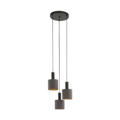 Eglo Concessa 1 3 Lamp Pendant Ceiling Light - Cappuccino & Gold 3 Eglo Concessa 1 3 Lamp Pendant Ceiling Light - Cappuccino & Gold -Home Lighting Store 14302962 4305038224160044