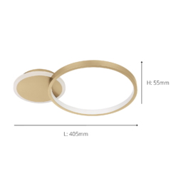 Eglo Gafares Connect Smart Flush Ceiling Light - Gold -Home Lighting Store 14302965 1015038223809842