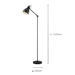 Eglo Priddy Floor Lamp - Black -Home Lighting Store 14302972 2105038224368880