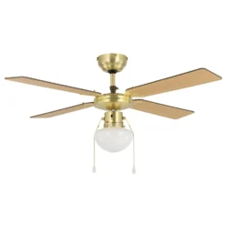 Eglo Fortaleza Ceiling Fan With Light - Bronze & Wood -Home Lighting Store 14742122 6445052700335771