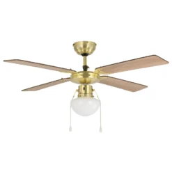 Eglo Fortaleza Ceiling Fan With Light - Bronze & Wood -Home Lighting Store 14742122 9365052700219473